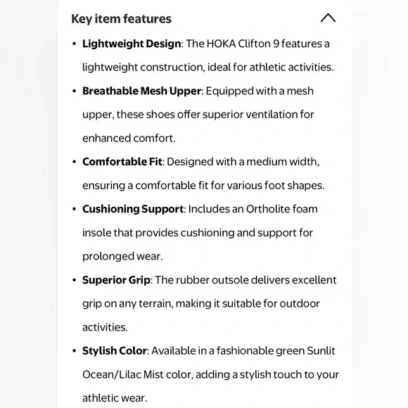 Hoka One One Clifton 9 Athletic Shoes Green Sunlit Ocean/Lilac Mist Size 10.5B - Picture 4 of 16